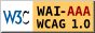 Logo di certificazione dell'accessibilità del sito secondo gli standard W3C tripla A