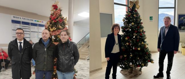 Un click, due alberi, un’unica connessione luminosa: accesi in contemporanea gli alberi di Natale negli ospedali di Vercelli e Borgosesia