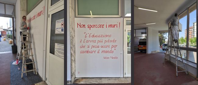 Ospedale di Vercelli: riqualificato il portico di accesso riservato ai pazienti in barella