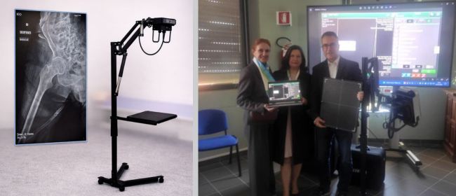 Effettuato il primo esame a domicilio con il nuovo apparecchio radiologico portatile donato da Igea